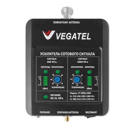 Ретранслятор сотового сигнала VEGATEL VT-900E/1800 (LED)