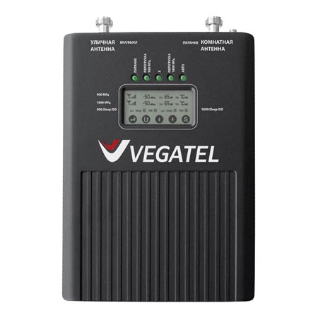 Двухдиапазонный репитер  VEGATEL VT2-900E/1800 (LED)